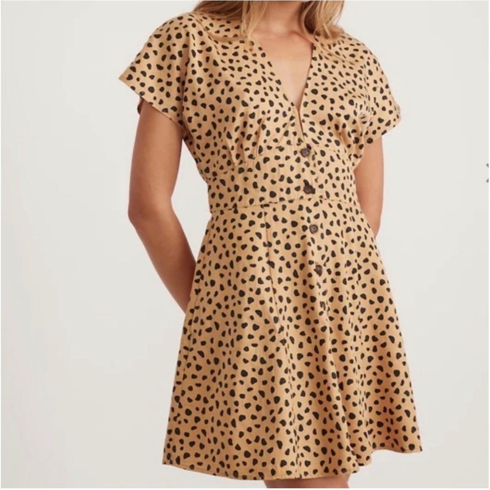 Marine Layer Camila mini dress in Cheetah M